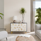 SPOTTED DAZE Aparador de 2 Portas em Acabamento Preto