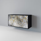 TIMELESS GLIDE Aparador de 2 Portas em Acabamento Preto