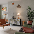 TIMELESS GLIDE Aparador de 2 Portas em Acabamento Preto