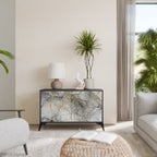 TIMELESS GLIDE Aparador de 2 Portas em Acabamento Preto