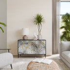 TIMELESS GLIDE Aparador de 2 Portas em Acabamento Preto