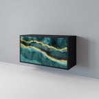 GOLDRUSH ODYSSEY Aparador de 2 Portas em Acabamento Preto