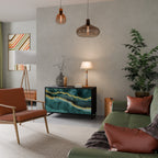 GOLDRUSH ODYSSEY Aparador de 2 Portas em Acabamento Preto