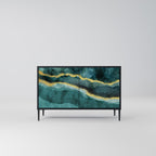 GOLDRUSH ODYSSEY Aparador de 2 Portas em Acabamento Preto