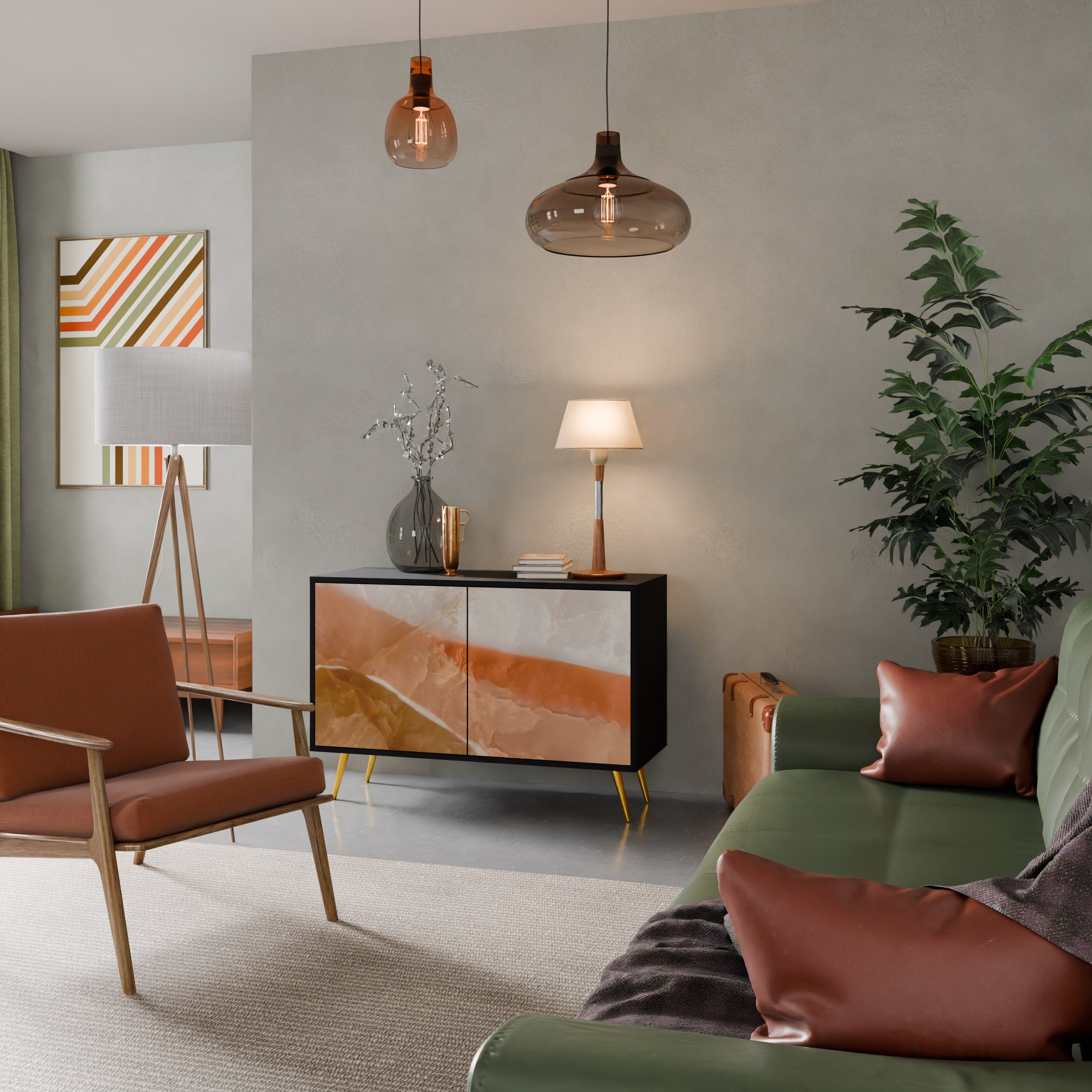 SANDHILLS SPLENDOUR 2-Door Sideboard in Black Finish