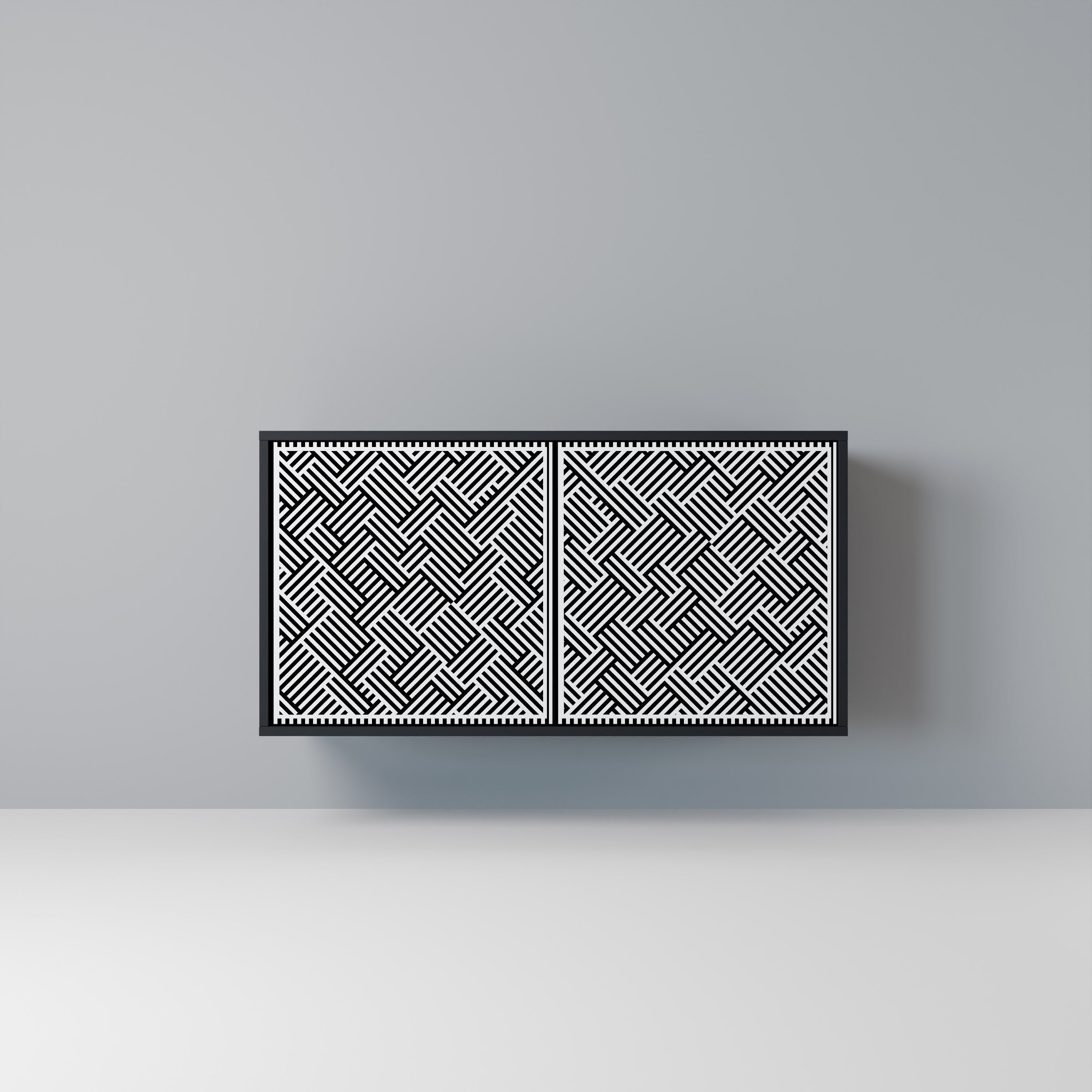 TEMPORARY SEQUENCE Aparador de 2 Portas em Acabamento Preto