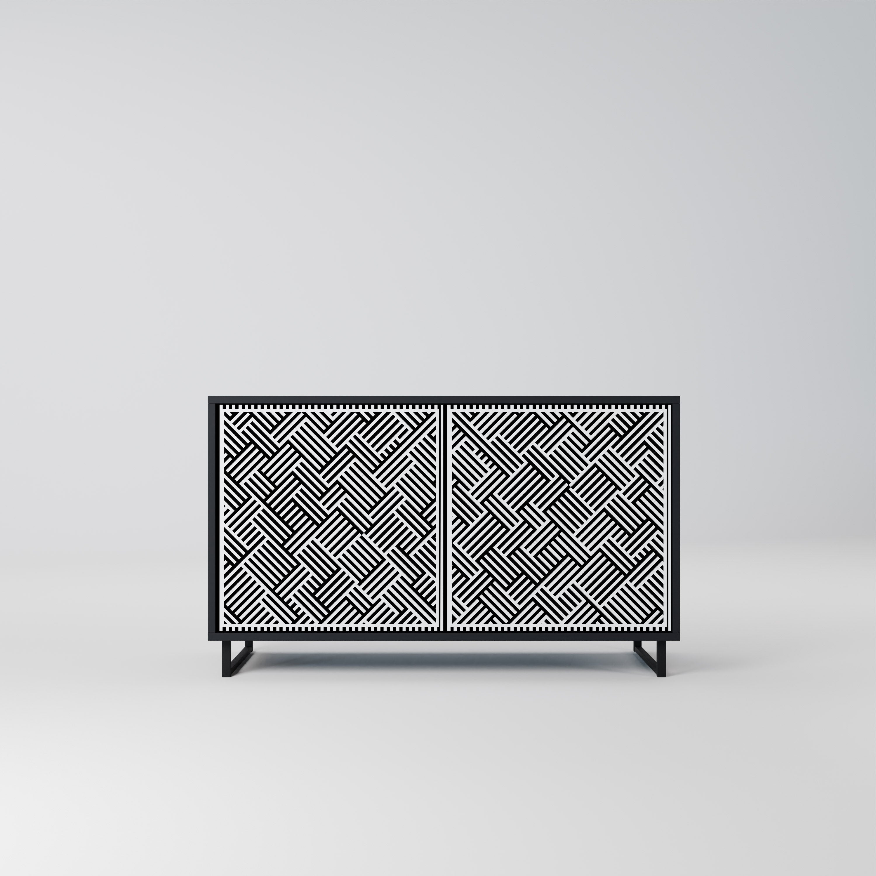 TEMPORARY SEQUENCE Aparador de 2 Portas em Acabamento Preto