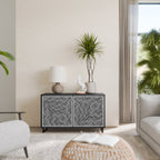 TEMPORARY SEQUENCE Aparador de 2 Portas em Acabamento Preto