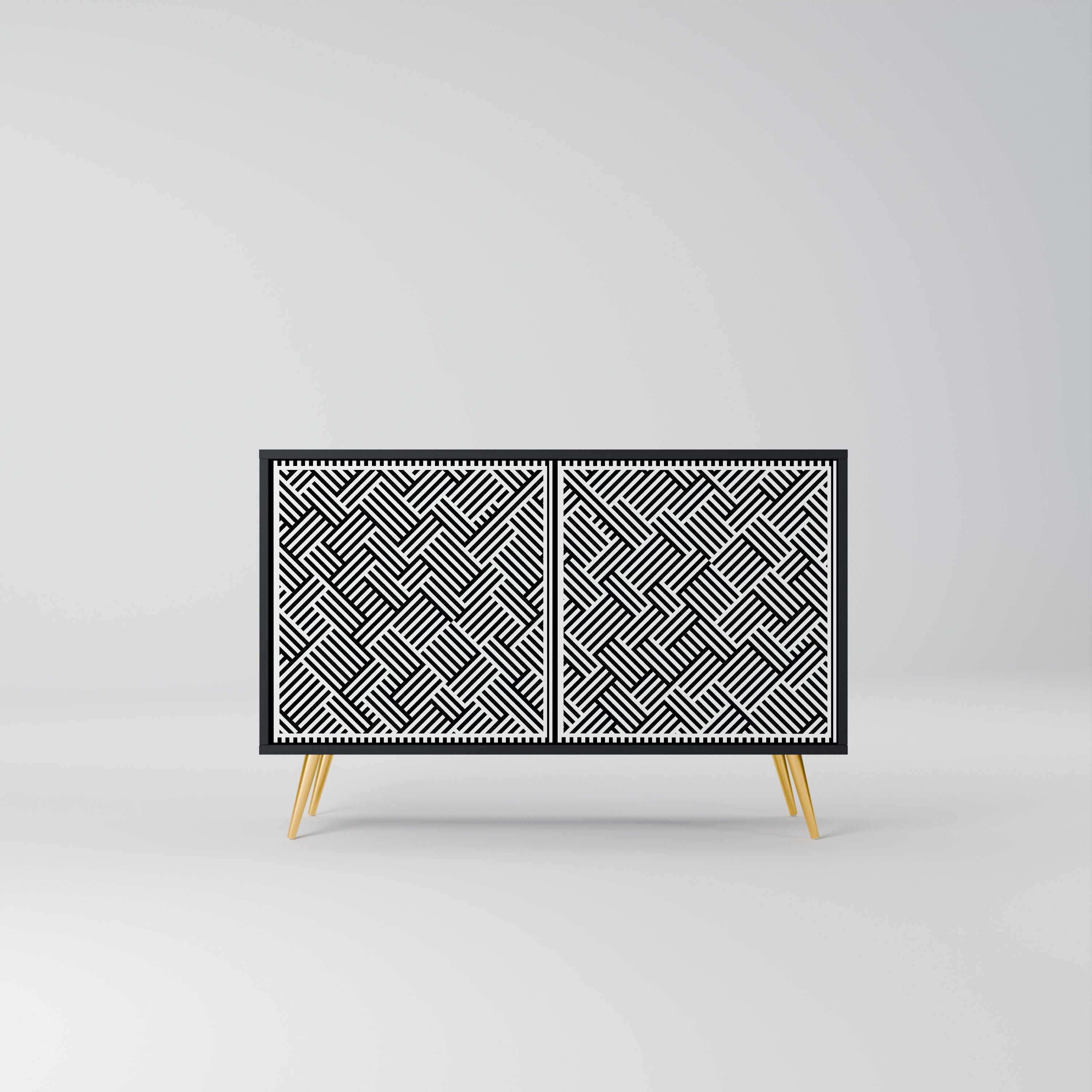 TEMPORARY SEQUENCE Aparador de 2 Portas em Acabamento Preto