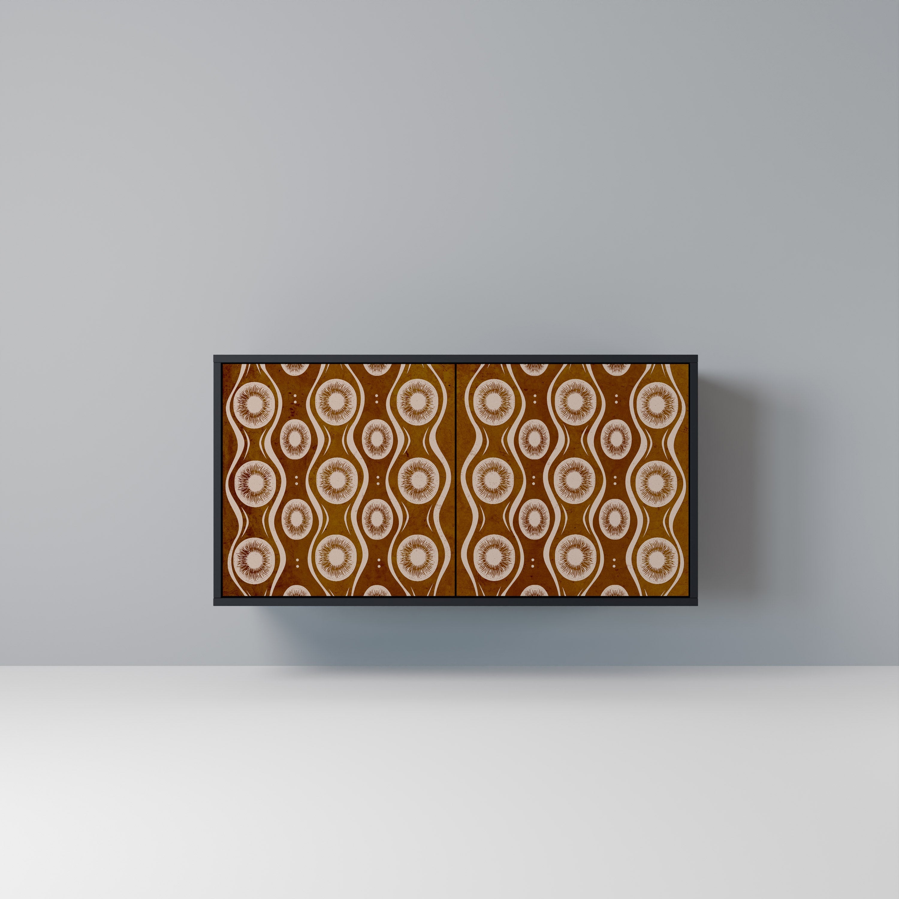 BROWN EYES Aparador de 2 Portas em Acabamento Preto