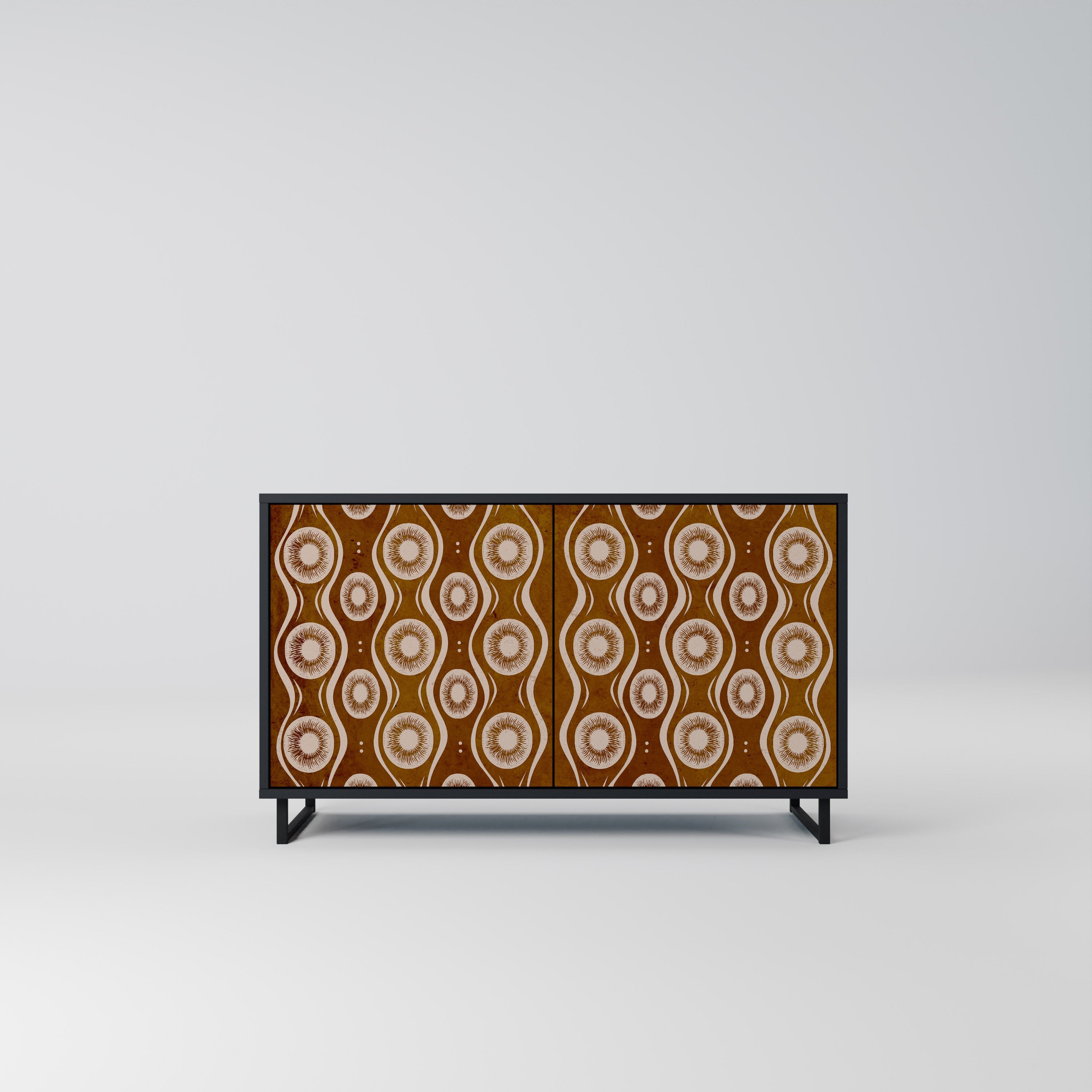 BROWN EYES Aparador de 2 Portas em Acabamento Preto