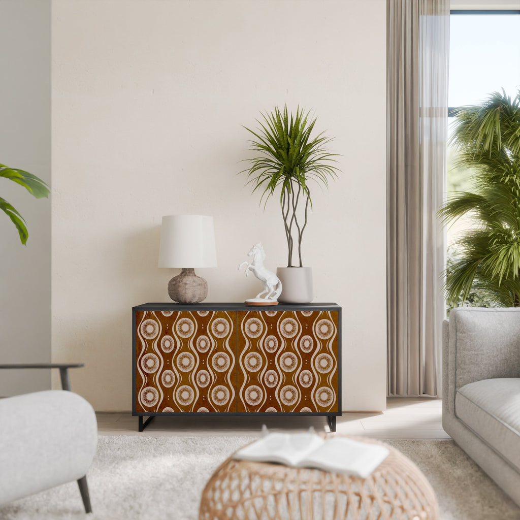 BROWN EYES Aparador de 2 Portas em Acabamento Preto