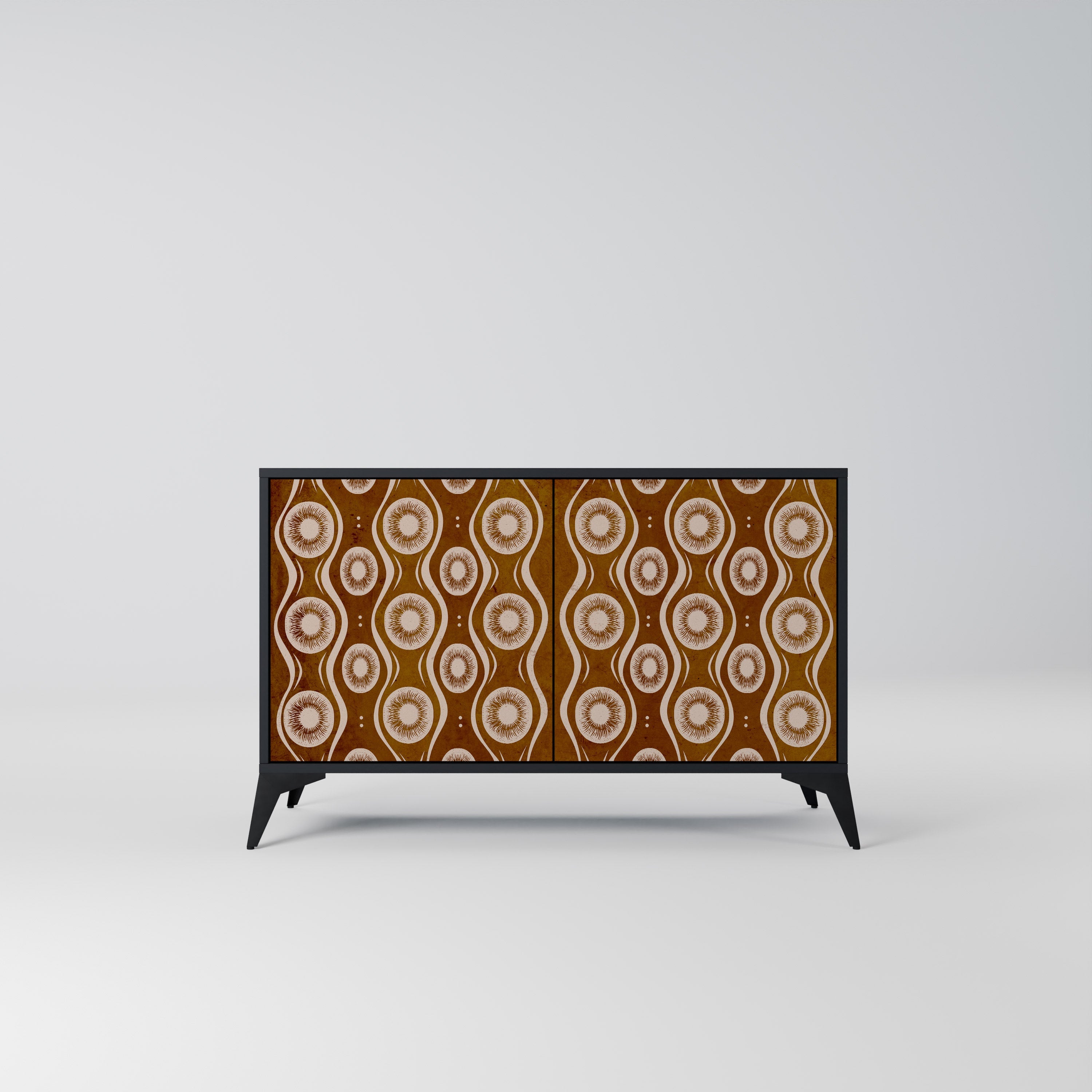 BROWN EYES Aparador de 2 Portas em Acabamento Preto