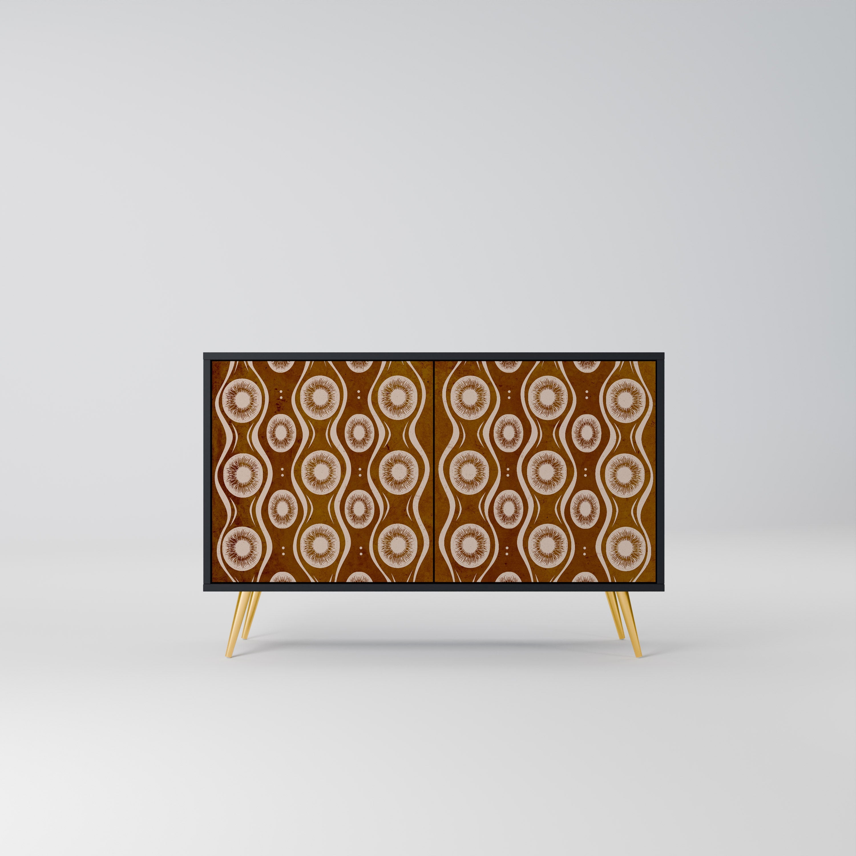 BROWN EYES Aparador de 2 Portas em Acabamento Preto