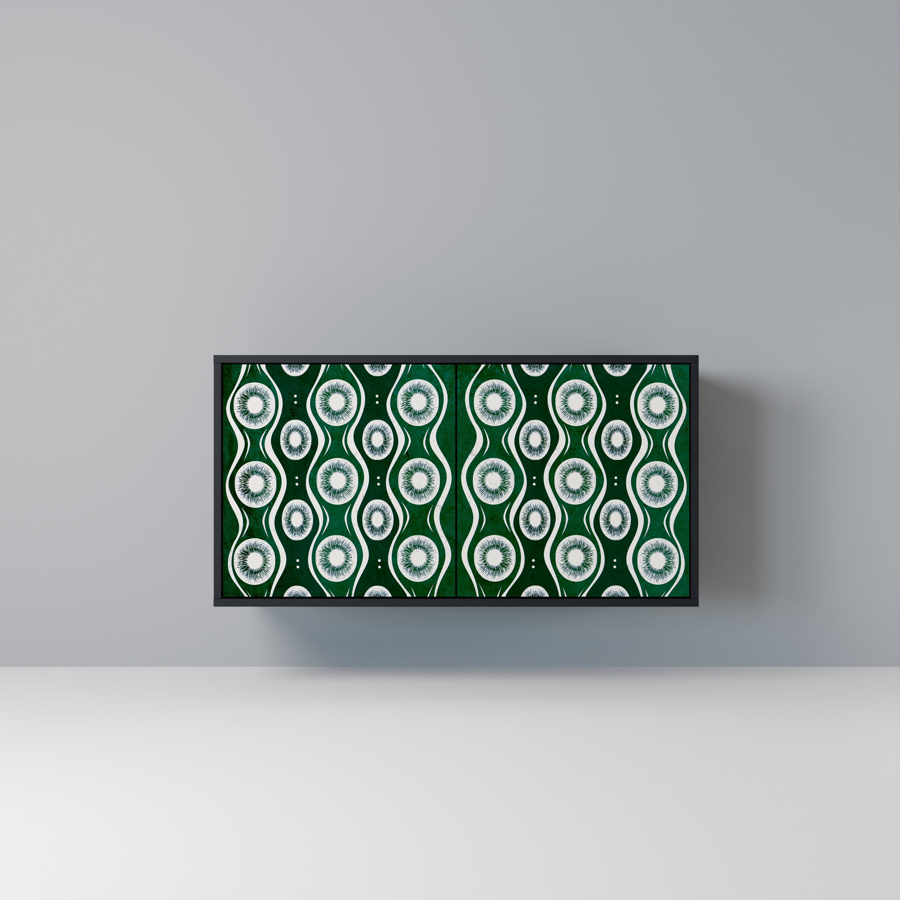 GREEN EYES Aparador de 2 Portas em Acabamento Preto