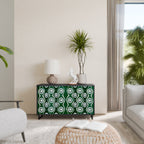 GREEN EYES Aparador de 2 Portas em Acabamento Preto