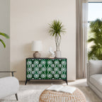 GREEN EYES Aparador de 2 Portas em Acabamento Preto