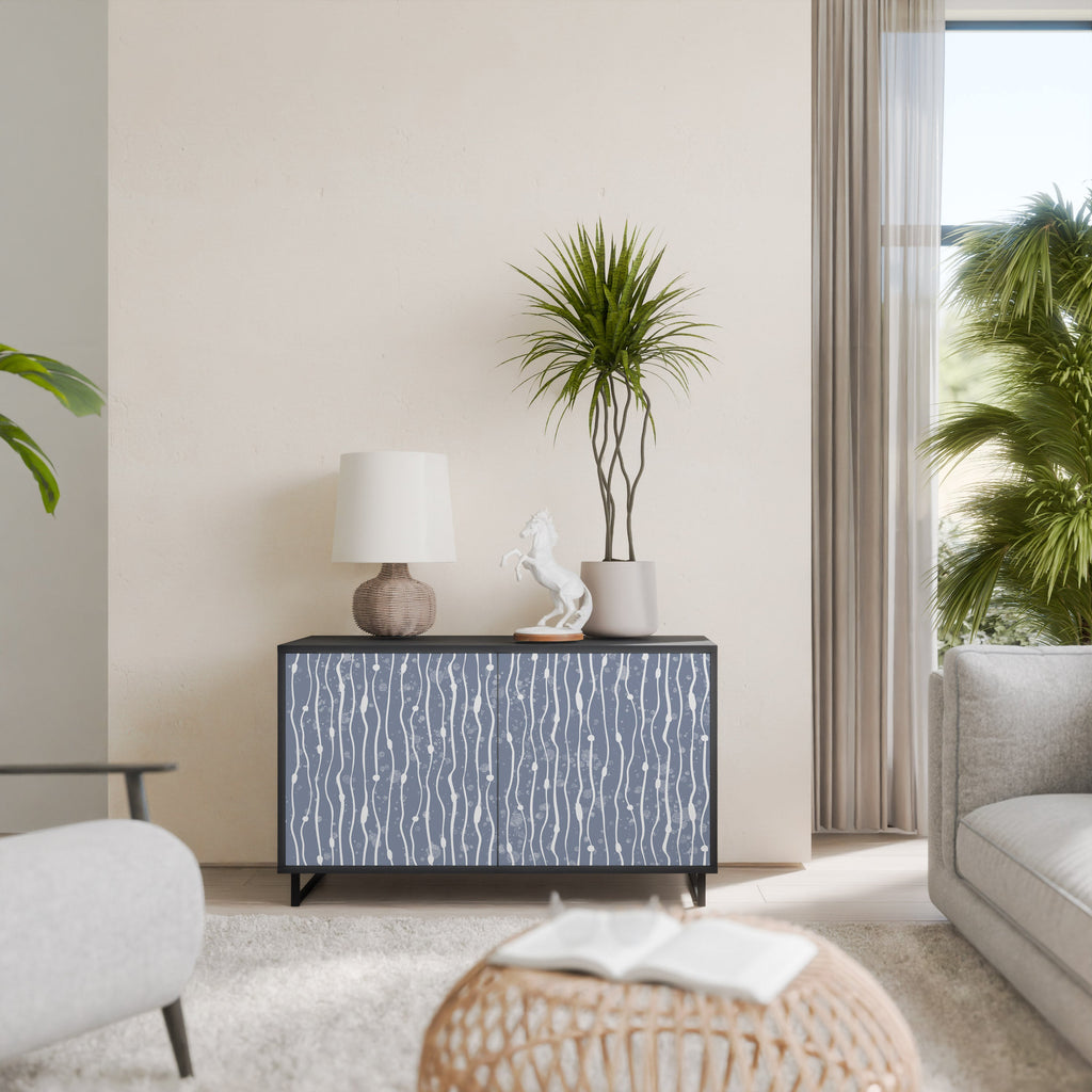 GRAPHITE RAIN Aparador de 2 Portas em Acabamento Preto