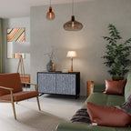 GRAPHITE RAIN Aparador de 2 Portas em Acabamento Preto