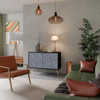 GRAPHITE RAIN Aparador de 2 Portas em Acabamento Preto