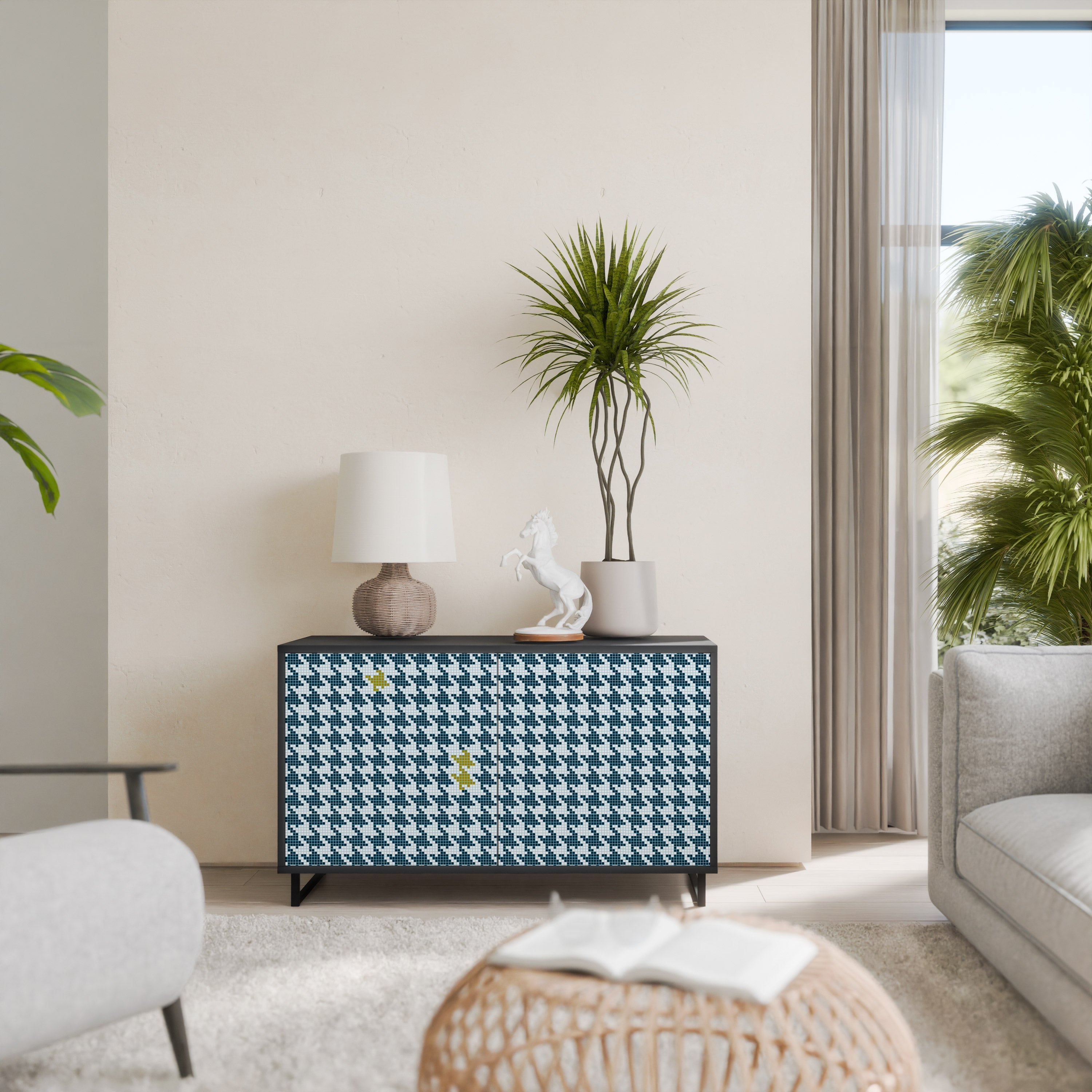 OUT OF CONTEXT Aparador de 2 Portas em Acabamento Preto