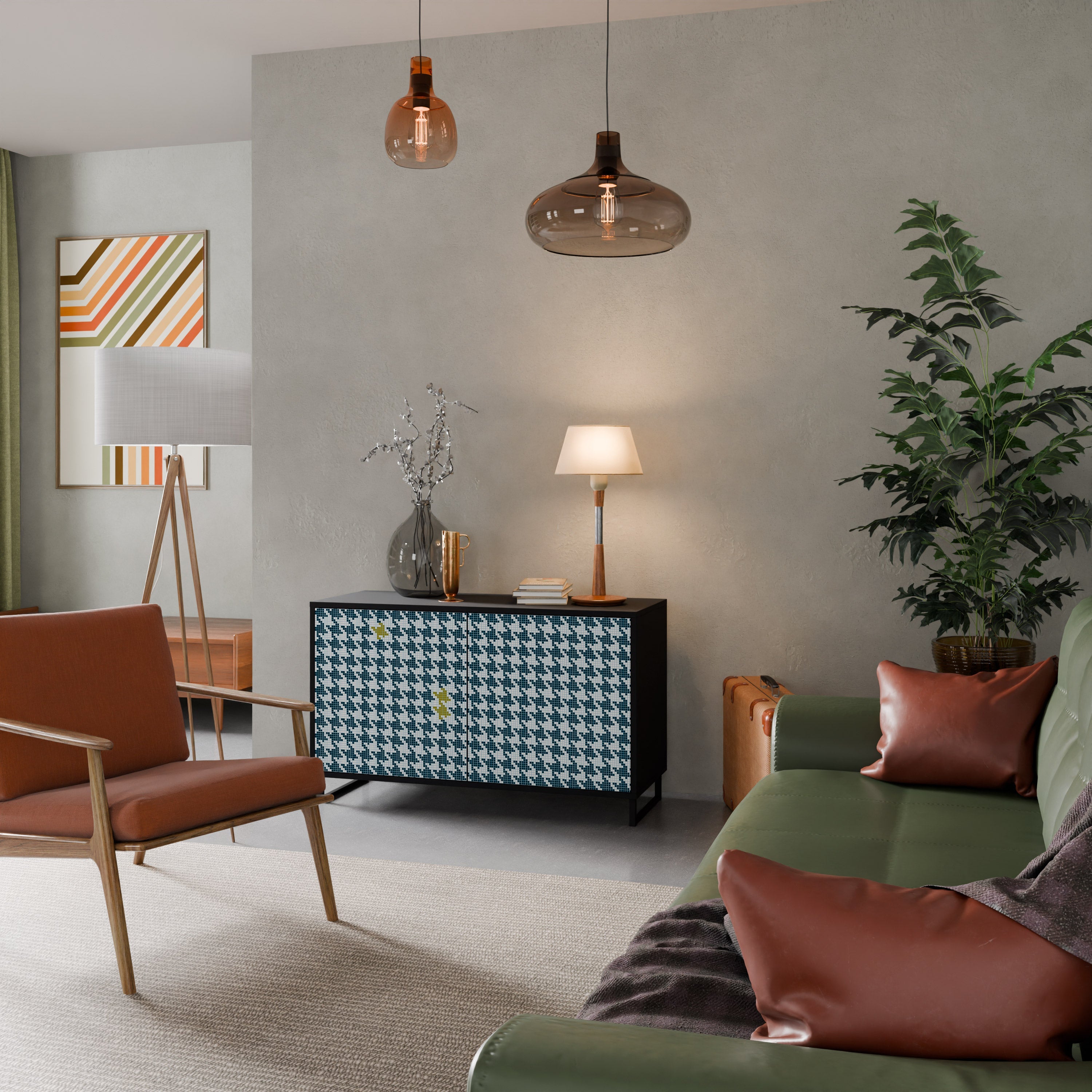 OUT OF CONTEXT Aparador de 2 Portas em Acabamento Preto