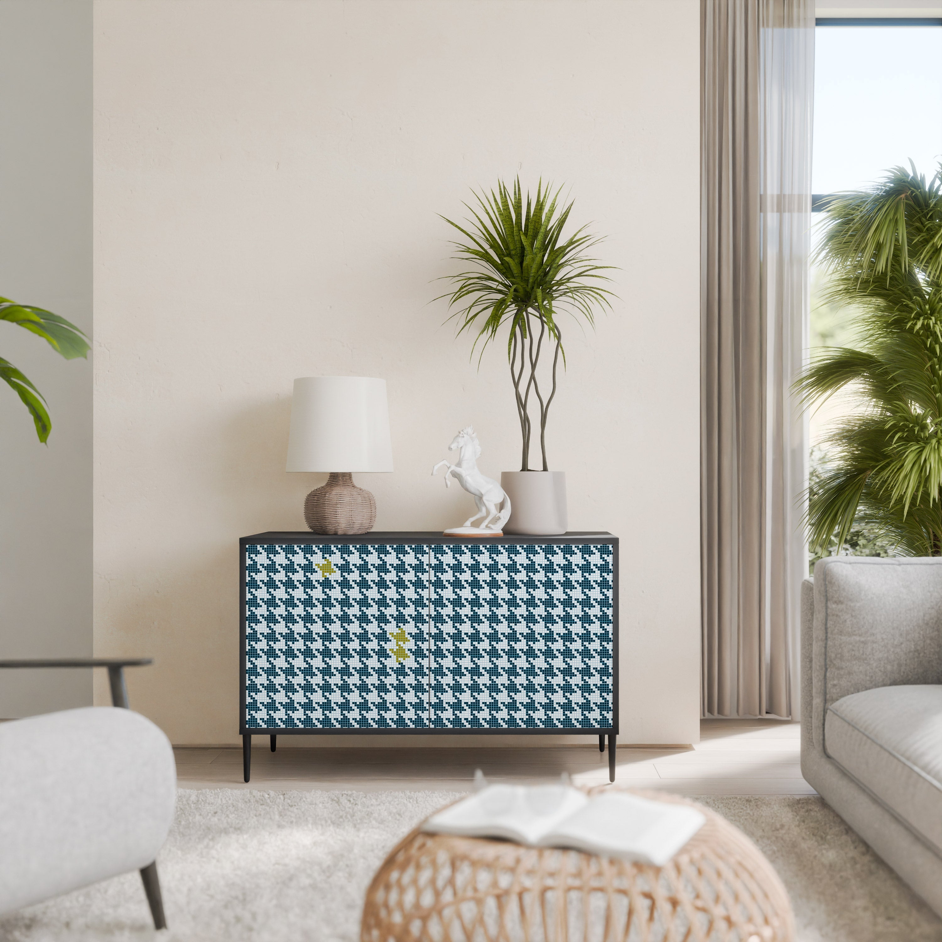 OUT OF CONTEXT Aparador de 2 Portas em Acabamento Preto