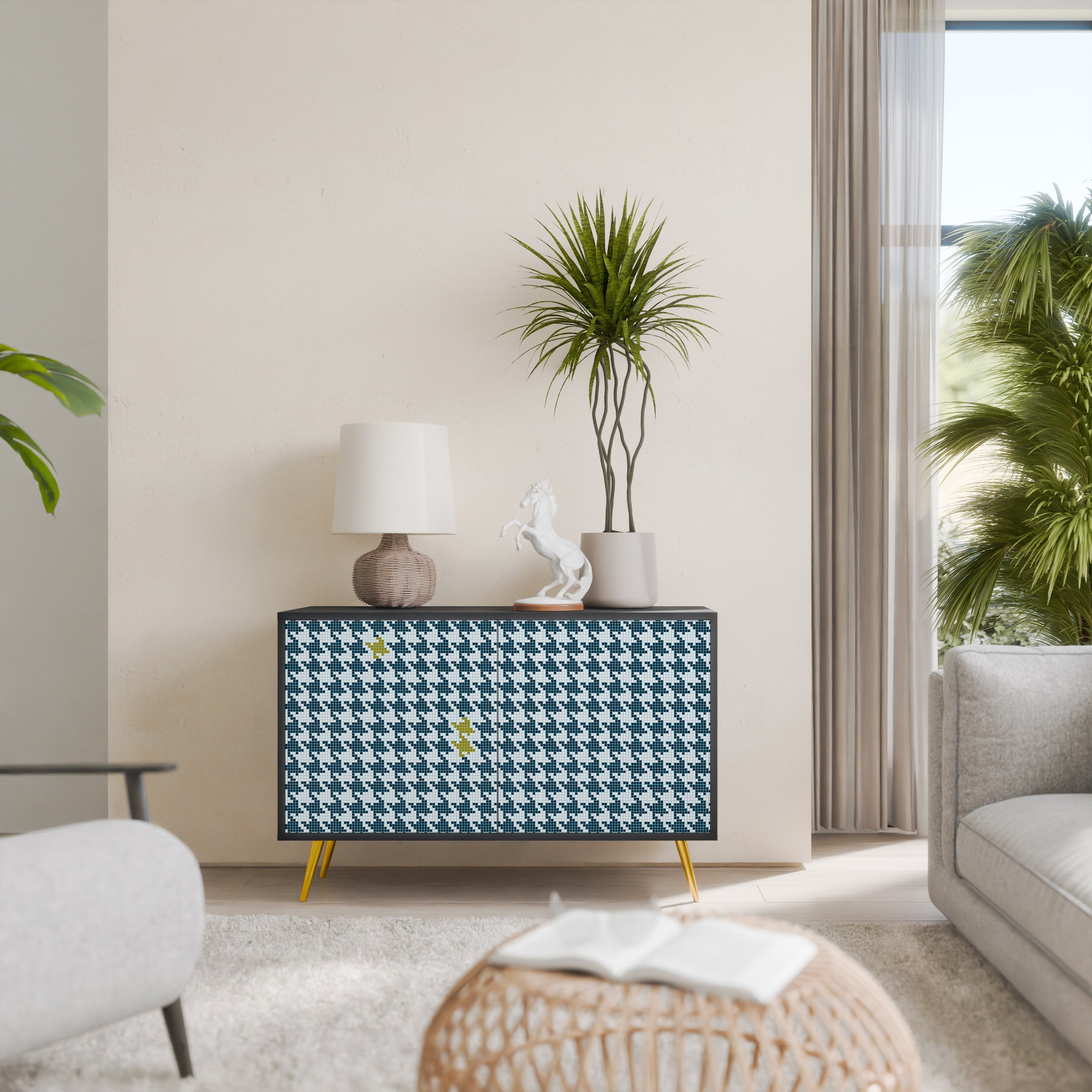 OUT OF CONTEXT Aparador de 2 Portas em Acabamento Preto