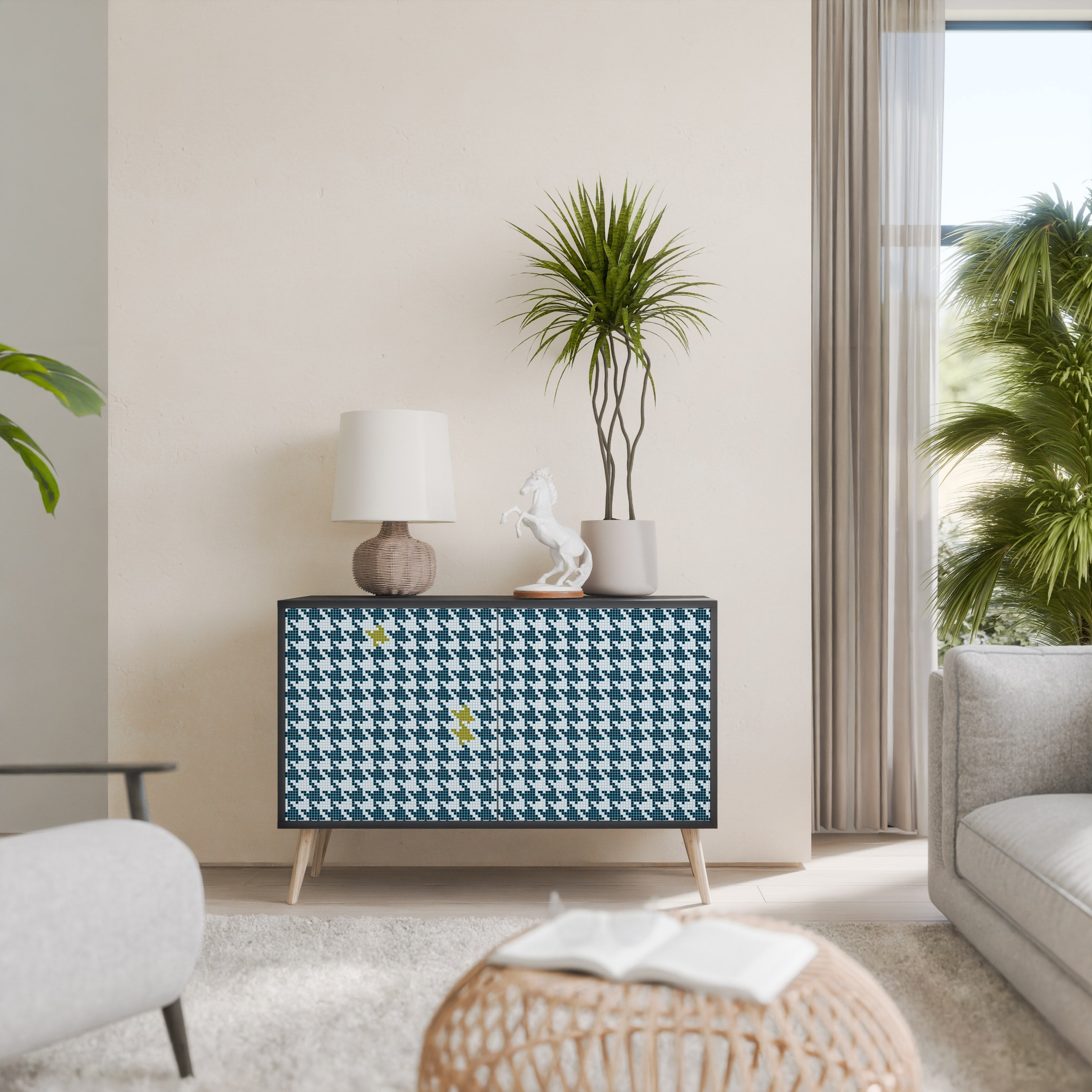 OUT OF CONTEXT Aparador de 2 Portas em Acabamento Preto