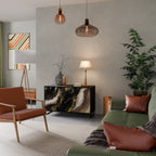 GOLD DUST Aparador de 2 Portas em Acabamento Preto