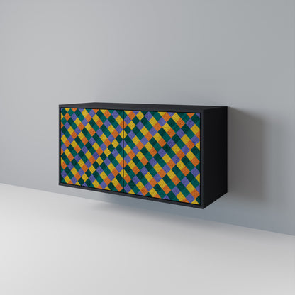 PAINTED SQUARES MIX Aparador de 2 Portas