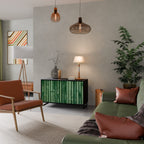 NATURAL GREEN Aparador de 2 Portas em Acabamento Preto