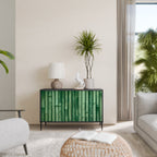 NATURAL GREEN Aparador de 2 Portas em Acabamento Preto