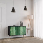 NATURAL GREEN Aparador de 2 Portas em Acabamento Preto