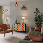 COLORFUL NOSTALGIA Aparador de 2 Portas em Acabamento Preto