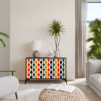 COLORFUL NOSTALGIA Aparador de 2 Portas em Acabamento Preto