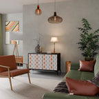 HAZY NOSTALGIA Aparador de 2 Portas em Acabamento Preto