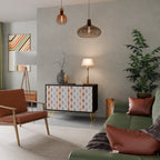 HAZY NOSTALGIA Aparador de 2 Portas em Acabamento Preto