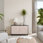 CERAMIC TEXTURE Aparador de 2 Portas em Acabamento Preto