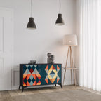 CRACKED ILLUSION Aparador de 2 Portas em Acabamento Preto