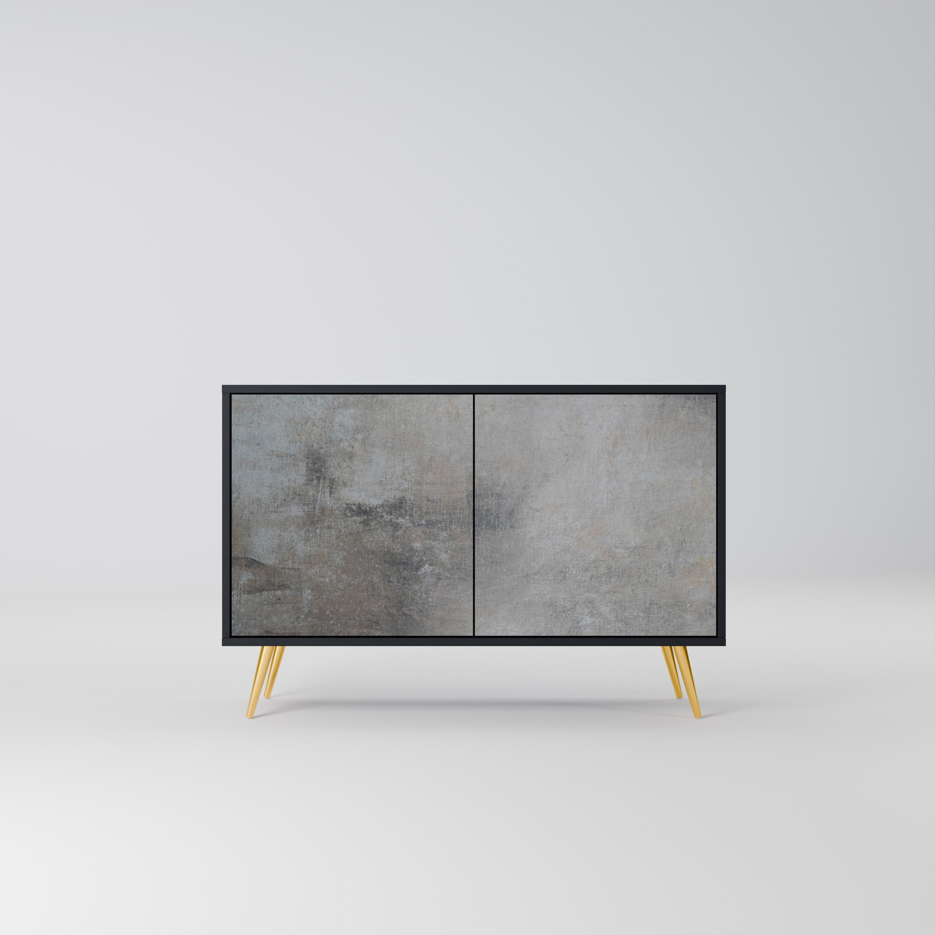 CONCRETE WALL Aparador de 2 Portas em Acabamento Preto