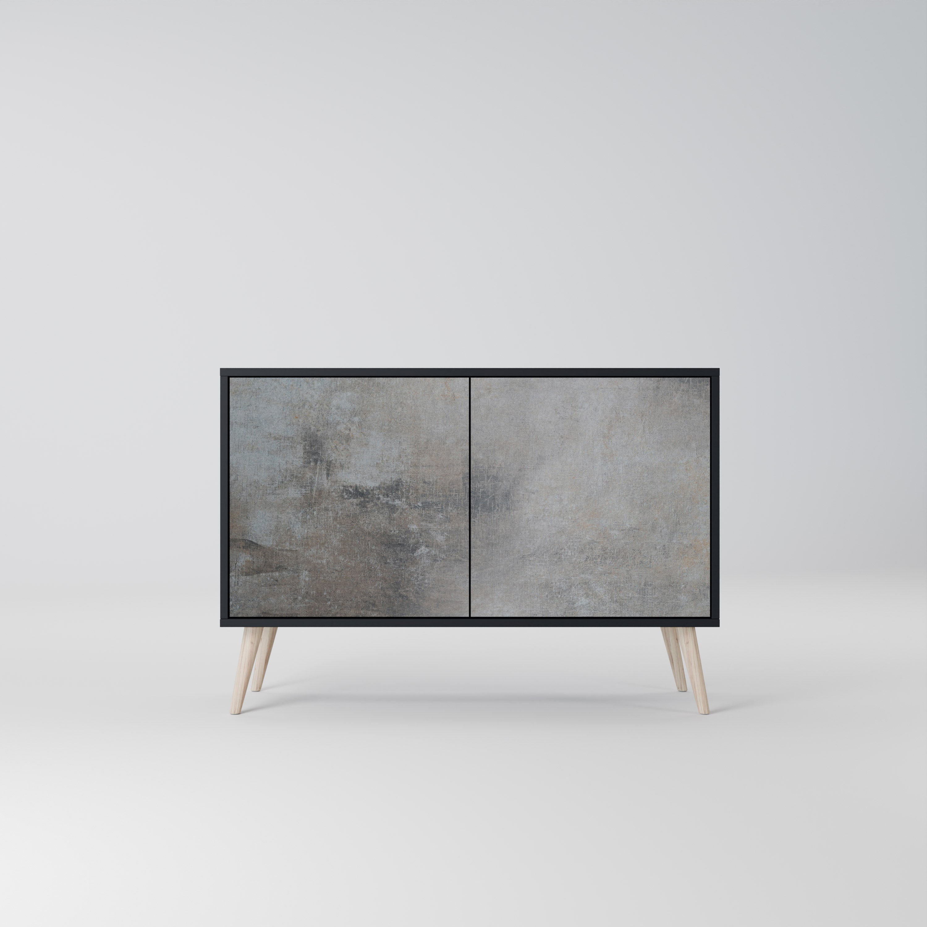 CONCRETE WALL Aparador de 2 Portas em Acabamento Preto
