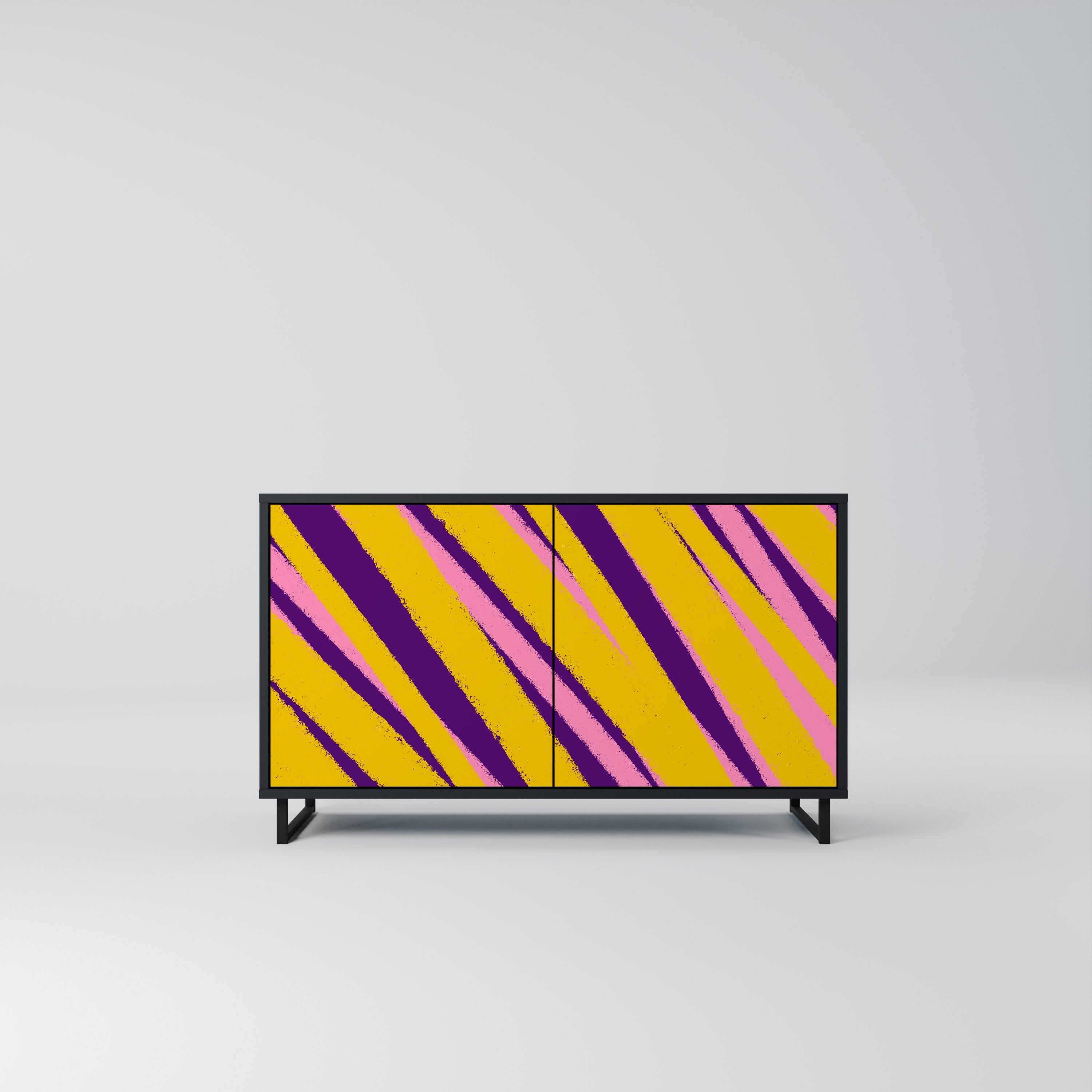 DREAMS COME TRUE Aparador de 2 Portas em Acabamento Preto