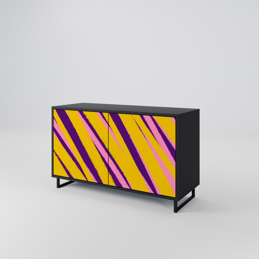 DREAMS COME TRUE Aparador de 2 Portas em Acabamento Preto