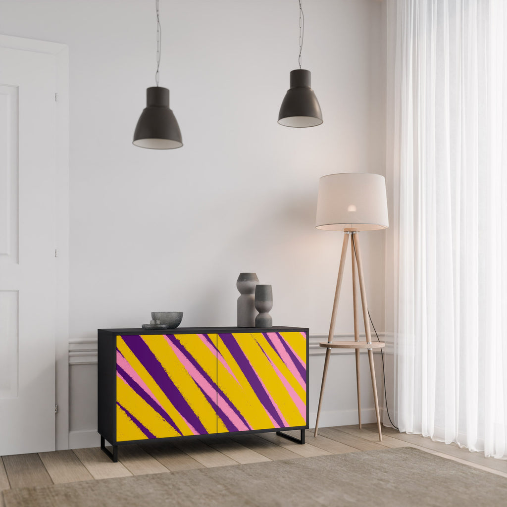 DREAMS COME TRUE Aparador de 2 Portas em Acabamento Preto