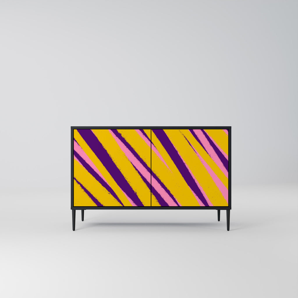 DREAMS COME TRUE Aparador de 2 Portas em Acabamento Preto