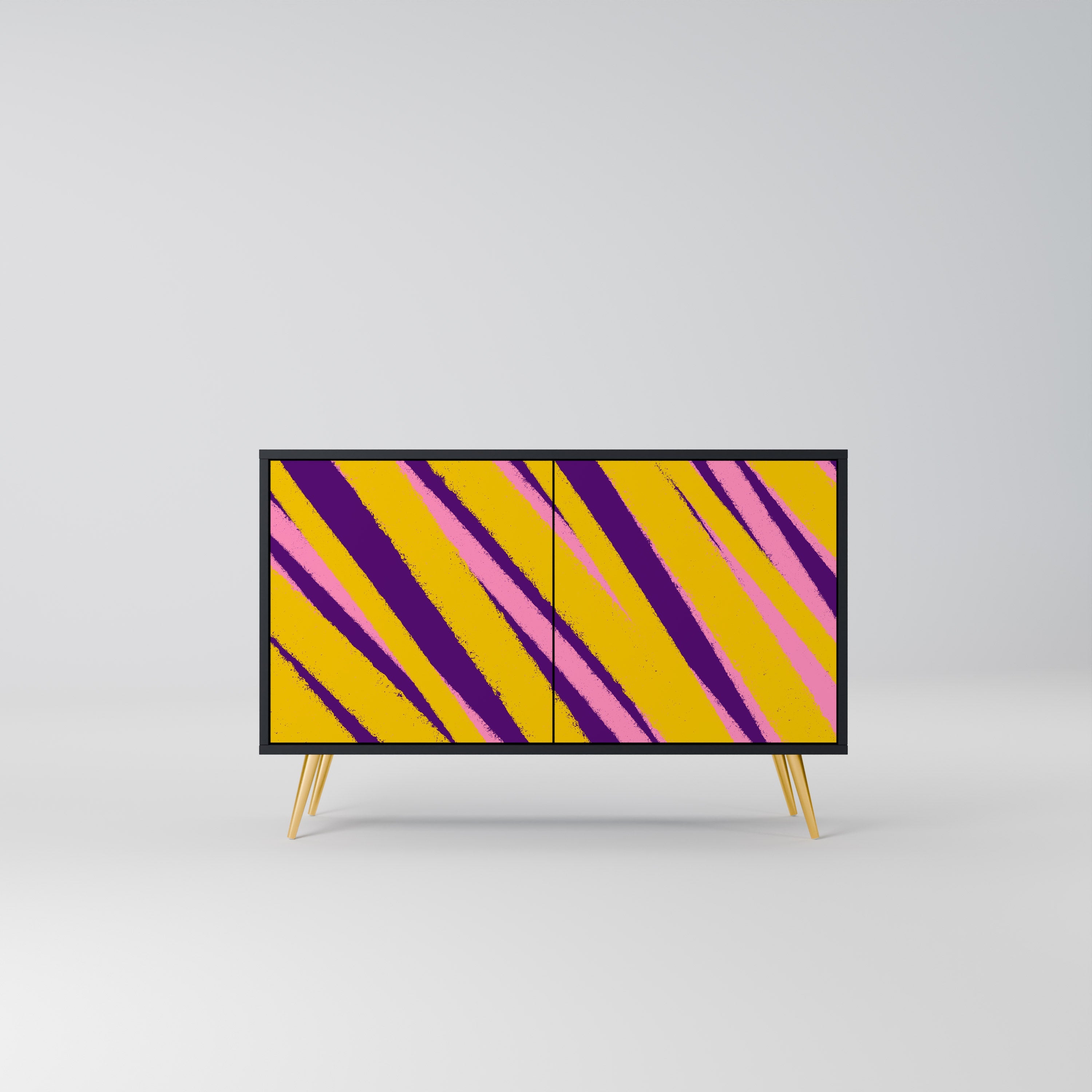 DREAMS COME TRUE Aparador de 2 Portas em Acabamento Preto