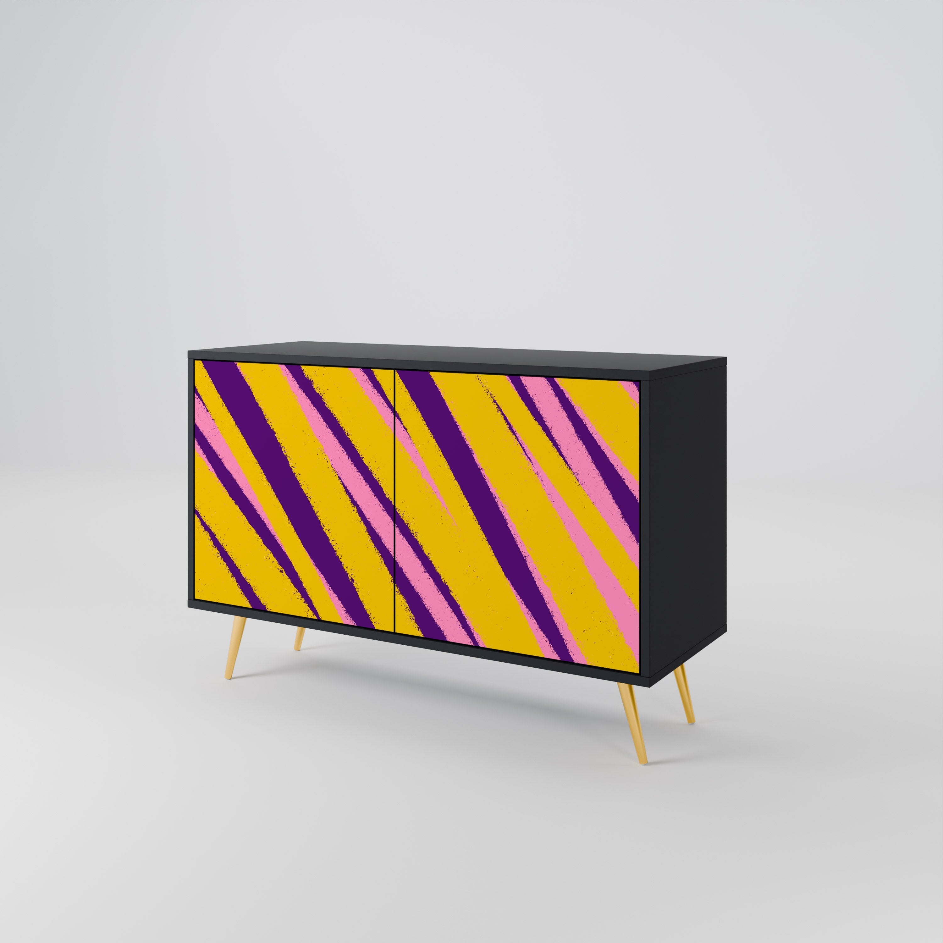 DREAMS COME TRUE Aparador de 2 Portas em Acabamento Preto