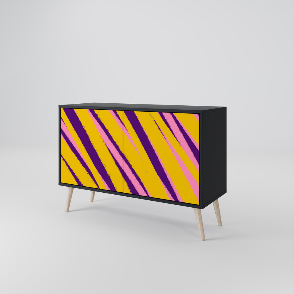 DREAMS COME TRUE Aparador de 2 Portas em Acabamento Preto