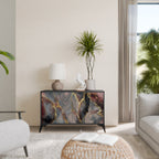 GOLDEN TIDES Aparador de 2 Portas em Acabamento Preto